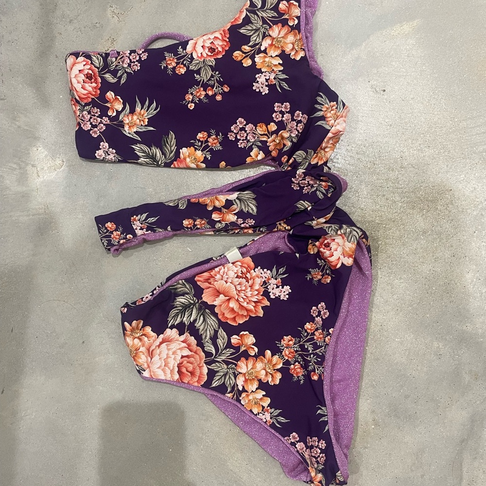 Maaji Purple Floral One Piece Swimsuit - Picture 2 of 3